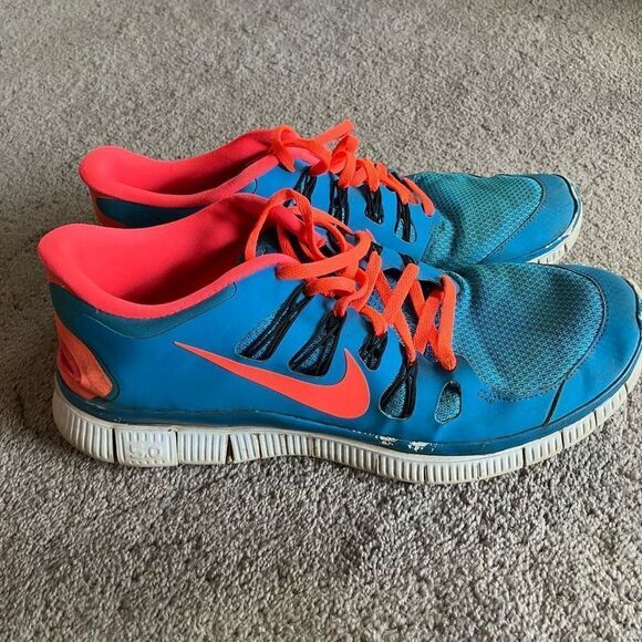 NIKE FREE 5.0 RUN RUNNING SHOES BLUE PINK MENS SIZE 11 2013 RARE - Picture 1 of 9
